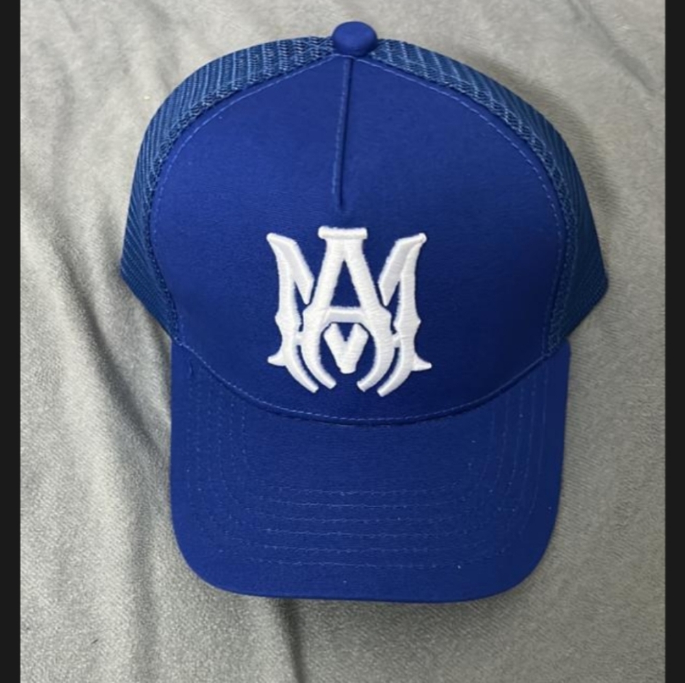 NEW AMIRI Blue and Black Mesh Baseball Cap